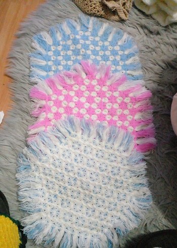 Pembe ve Kahverengi El Yapımı Banyo lifi - Görsel 7