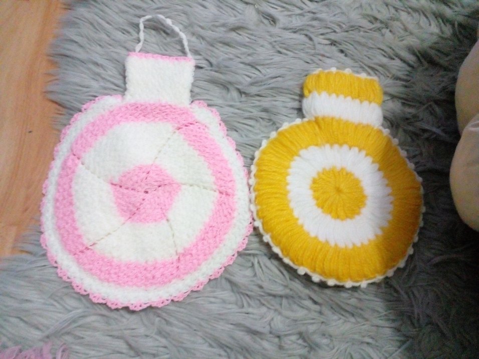 Pembe ve Kahverengi El Yapımı Banyo lifi - Görsel 5