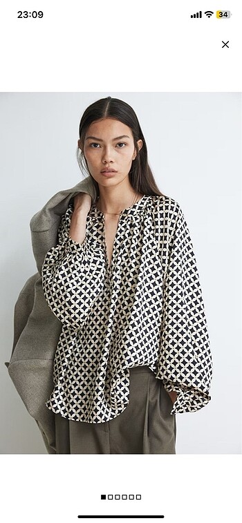H&M balon kollu bluz