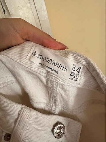 xs Beden beyaz Renk Beyaz jean D92 stradivarius