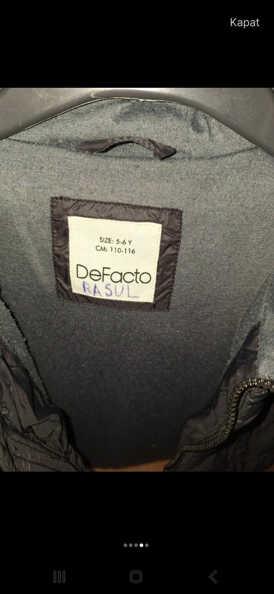 Erkek Çocuk Siyah 
mont - Görsel 4