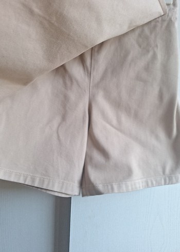 LC Waikiki Bej Keten Kumaş Rahat Kesim Kız Etek