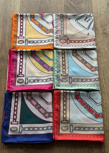 Zincir Detaylı Çok Renkli Bohem Kadın Fuları - Görsel 3