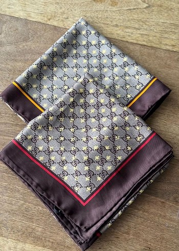 Gri Desenli Kadın Fular - Görsel 2