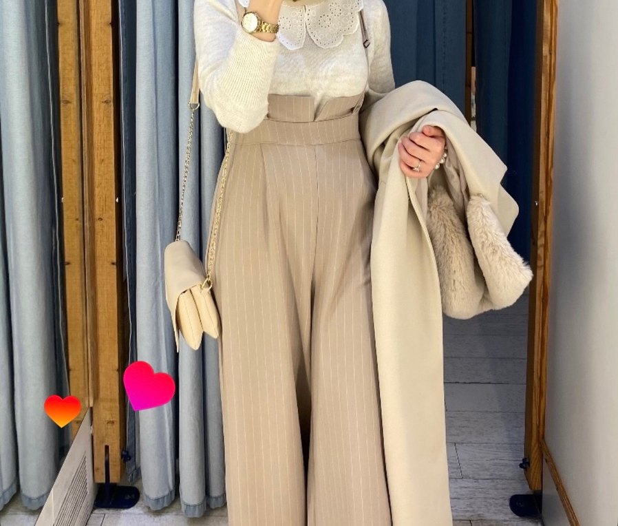 Bej Kadın Uzun Bol Kesim Keten Tulum - Görsel 2