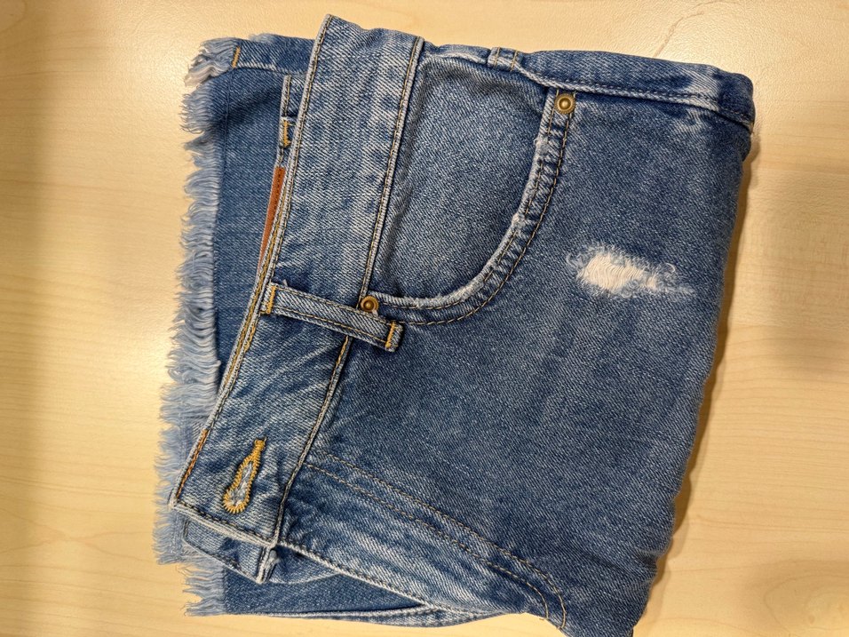 Yıpranmış Detaylı Mavi Denim Midi Etek - Görsel 5