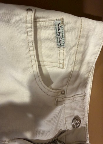 Bej Düğmeli Kadın Mini Etek - Görsel 2