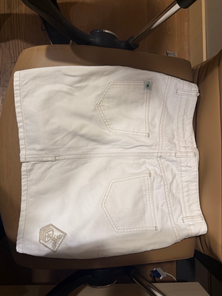 Bej Düğmeli Kadın Mini Etek - Görsel 4