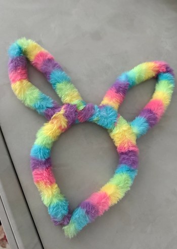 Çok Renkli Tüylü Çocuk Saç Bandı - Görsel 2