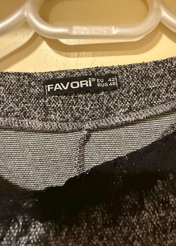 Gri Desenli Kısa Kollu Triko Kadın Elbise - Görsel 5