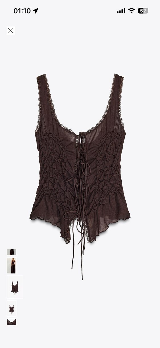 Kahverengi Nakışlı V Yaka Göğüs Korsesi - Görsel 4