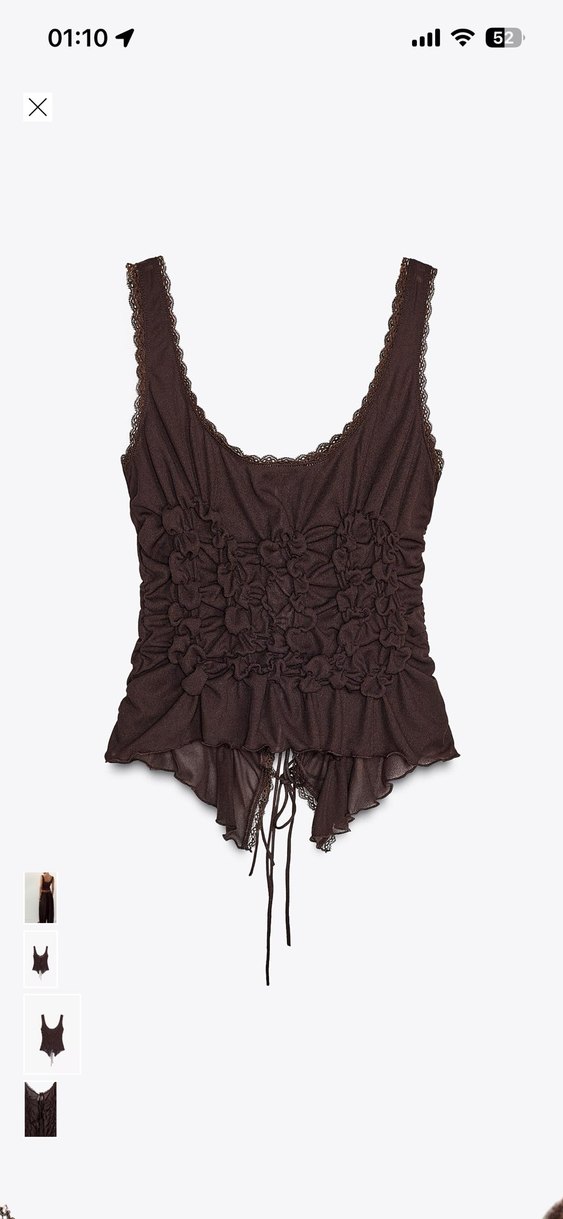 Kahverengi Nakışlı V Yaka Göğüs Korsesi - Görsel 5