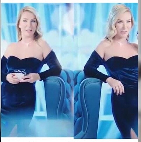 xs Beden lacivert Renk Abiye Elbise
