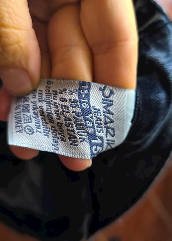 Kadın Gri Mavi Yıldızlı Bol Kesim Denim Pantolon - Görsel 4