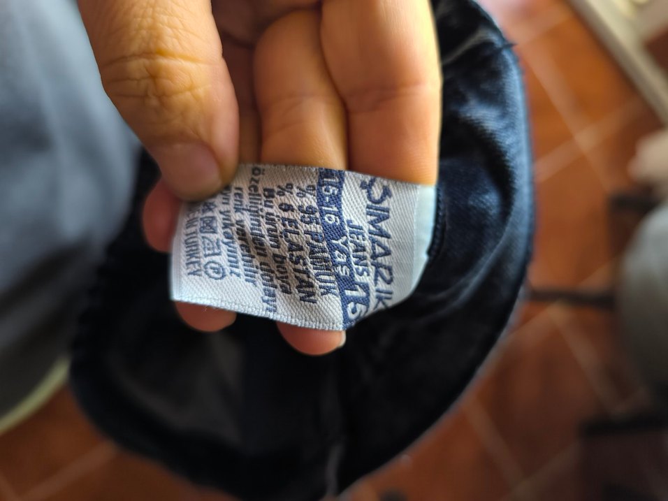 Kadın Gri Mavi Yıldızlı Bol Kesim Denim Pantolon - Görsel 4