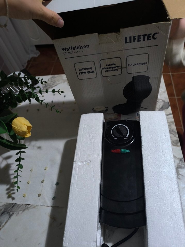 Kalp Desenli Beyaz Tost Makinesi - Görsel 5