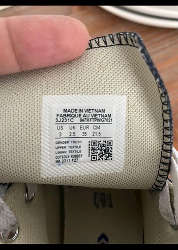 Siyah Düz Tabanlı orijinal converse - Görsel 5