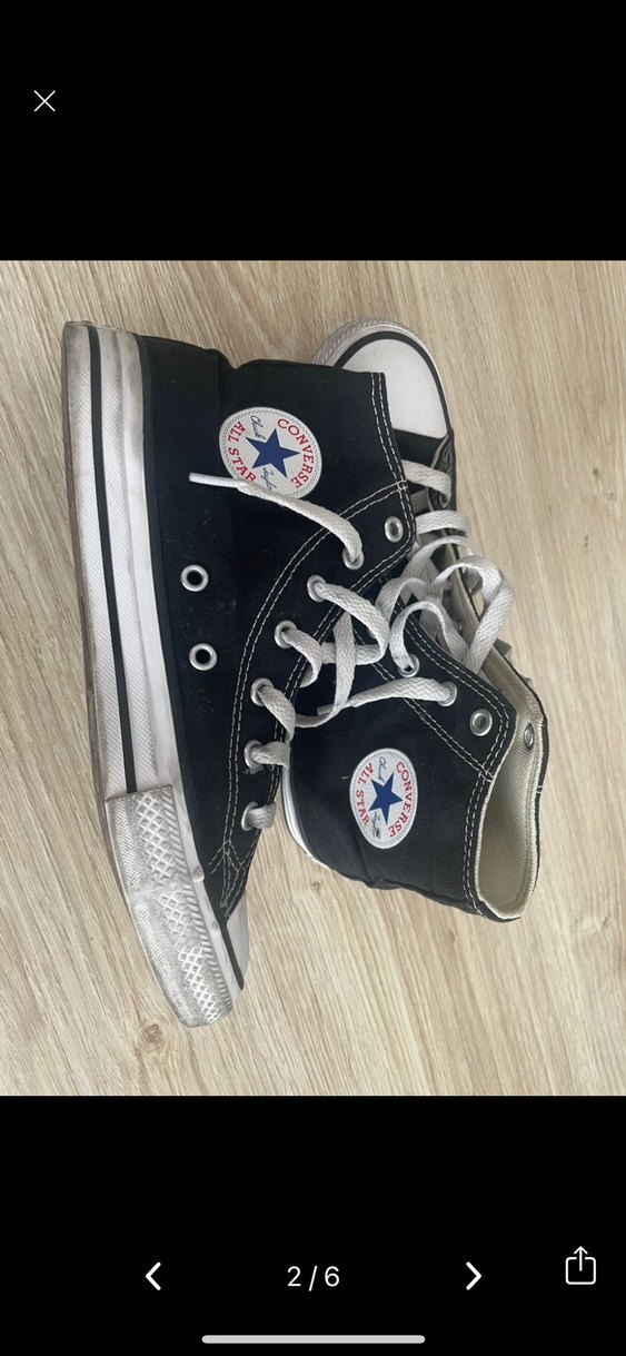Siyah Düz Tabanlı orijinal converse - Görsel 2