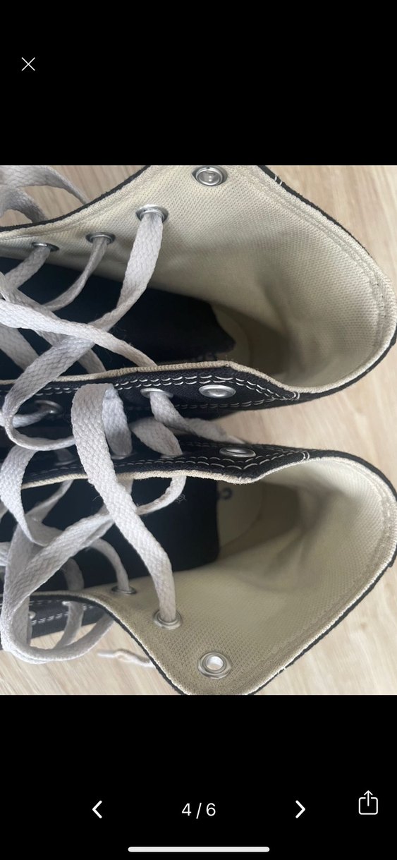 Siyah Düz Tabanlı orijinal converse - Görsel 4