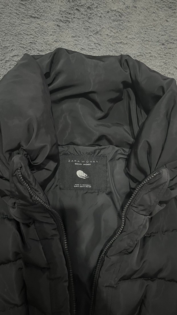 Zara Siyah Kadın Kışlık Mont - Görsel 2