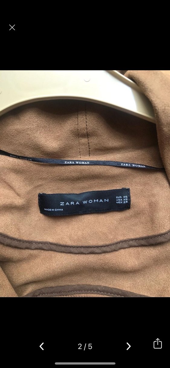 Kahverengi Süet Kadın Deri Ceket - Görsel 2