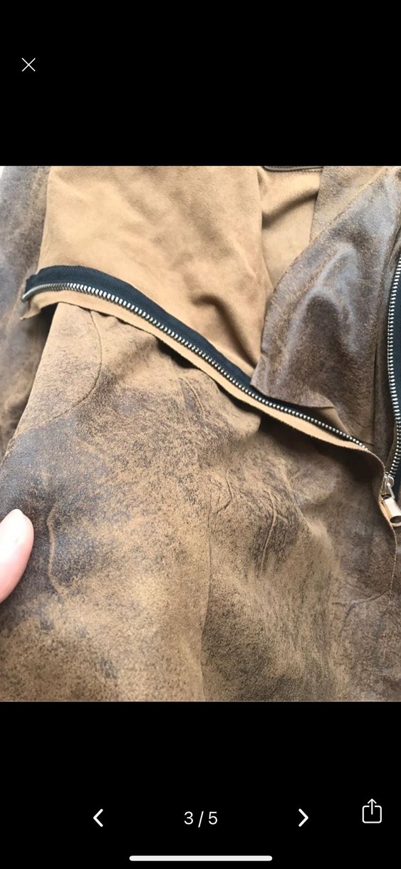 Kahverengi Süet Kadın Deri Ceket - Görsel 3