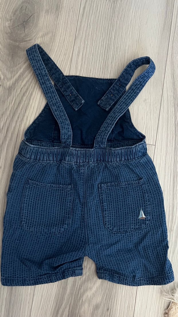 Erkek Çocuk Koyu Mavi Denim Askılı Tulum - Görsel 2
