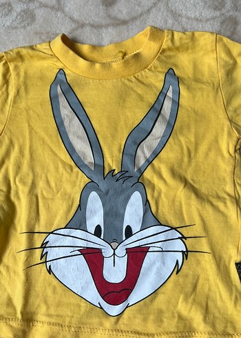 Sarı Bugs Bunny Baskılı Erkek Tişört - Görsel 2