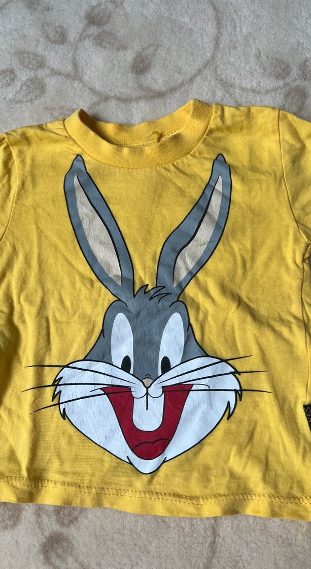 Sarı Bugs Bunny Baskılı Erkek Tişört - Görsel 2