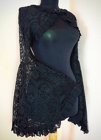 Siyah Dantel bolero
