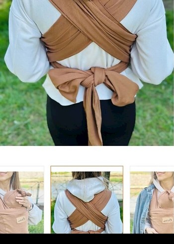 Bej Bebek Kanguru Sling - Görsel 2