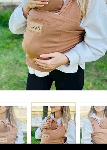 Bej Bebek Kanguru Sling - Görsel 3