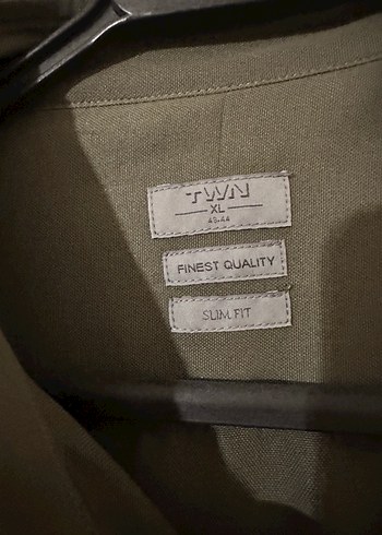 xl Beden haki Renk Damat-Twn erkek uzun kol gomlek