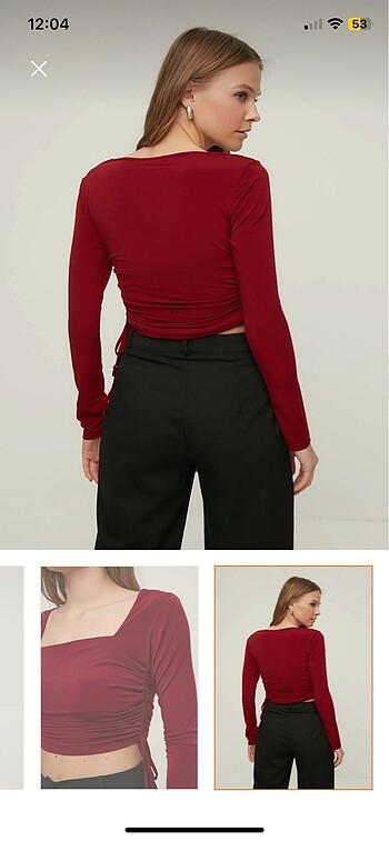 s Beden bordo Renk Trendyolmilla Bluz