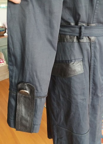 xl Beden lacivert Renk Uzun tesettur pardesu