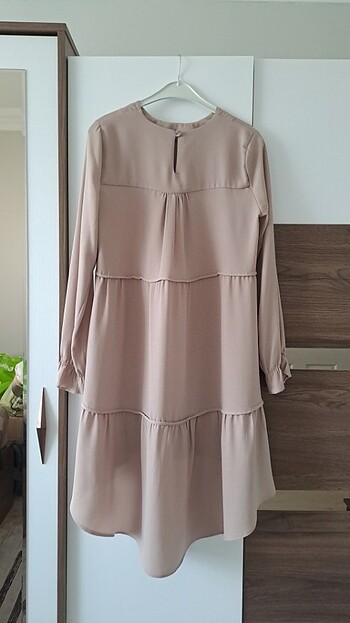 40 Beden camel Renk Kırınkıl kumas yepyeni katlı tunik