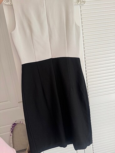 Siyah beyaz şık elbise - Görsel 6