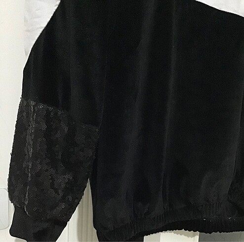 Kolları pullu Sweatshirt