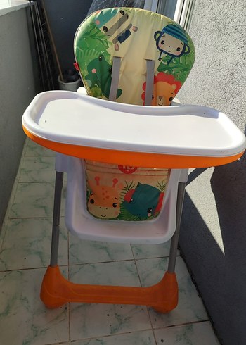 Beden turuncu Renk Turuncu ve Gri Bebek Mama Sandalyesi