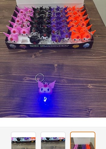 Renkli Emoji Figürlü Işıklı Anahtarlıklar - Görsel 2