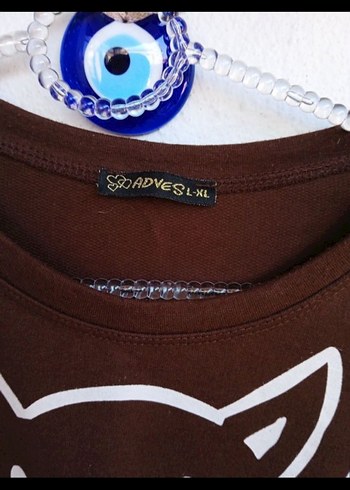 l Beden Kahverengi Baskılı Kadın Sweatshirt
