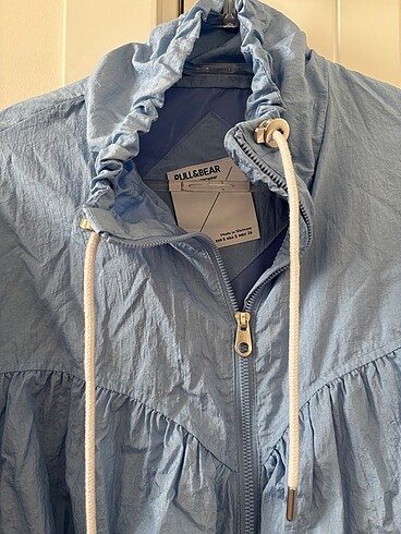 Pull and Bear Gök Mavisi Yağmurluk