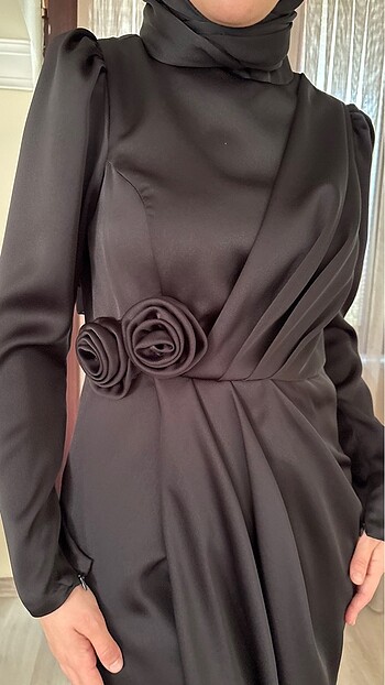 Siyah özel tasarım abiye - Görsel 5