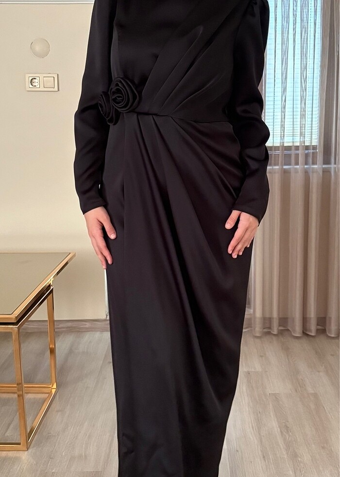 Siyah özel tasarım abiye - Görsel 2