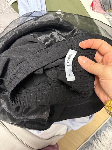 40 Beden siyah Renk Touche pantolon