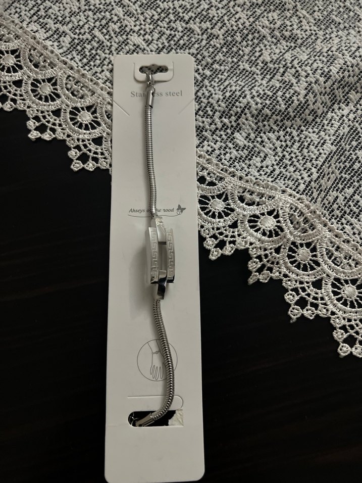 Günlük Kullanım İçin Zincir Detaylı Minimalist Çelik Bileklik - Görsel 2