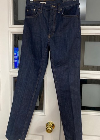 Kadın Lacivert Denim Normal Boy Kot Pantolon - Görsel 2