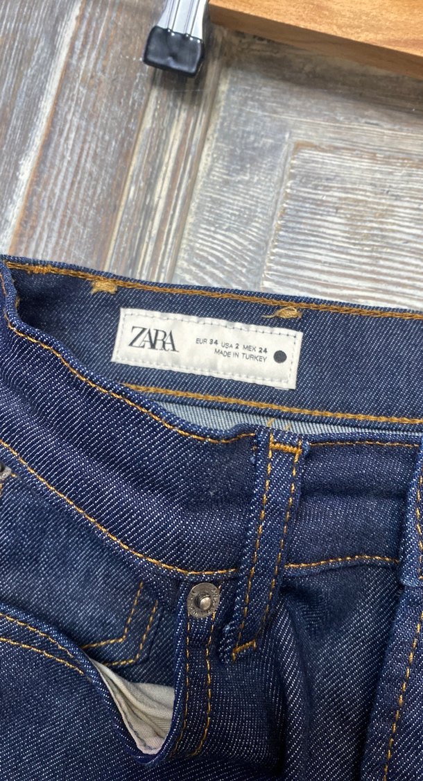 Kadın Lacivert Denim Normal Boy Kot Pantolon - Görsel 4