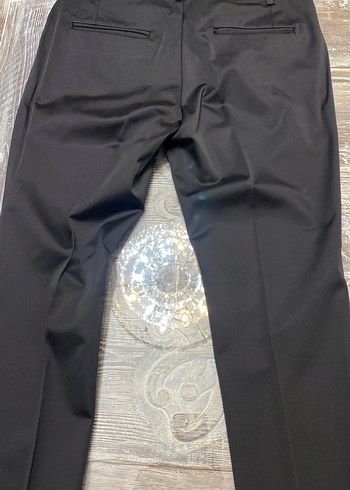 Kadın Siyah saten Kumaş Pantolon - Görsel 5