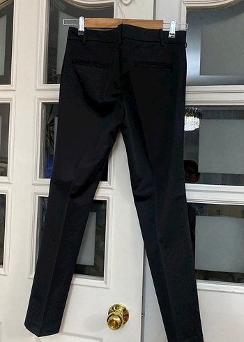 Kadın Siyah saten Kumaş Pantolon - Görsel 8